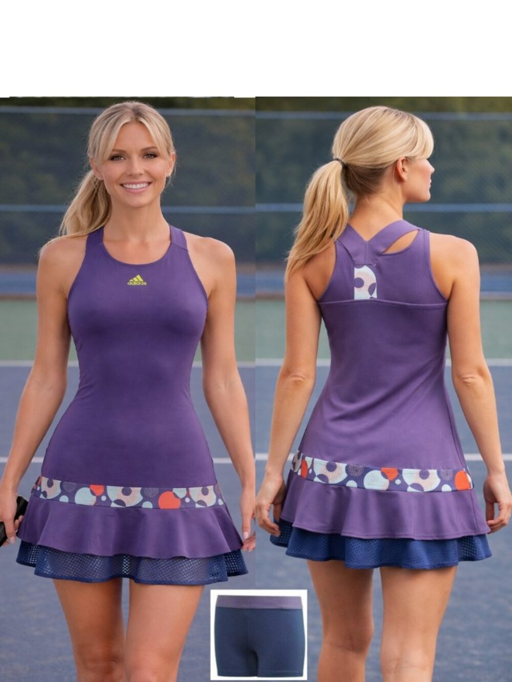 Nwt Adidas Women Tennis Dress + Shorts XS
